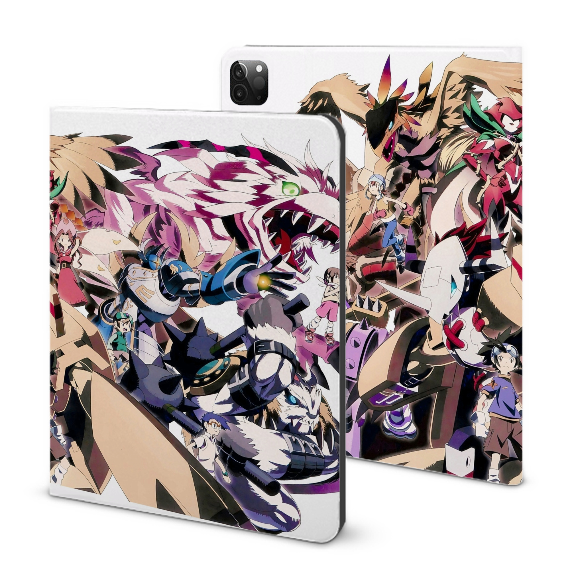 （画像用） Digimon デジタルモンスター/デジモン IPadケース ペンホルダー付き ブックスタイルデザイン